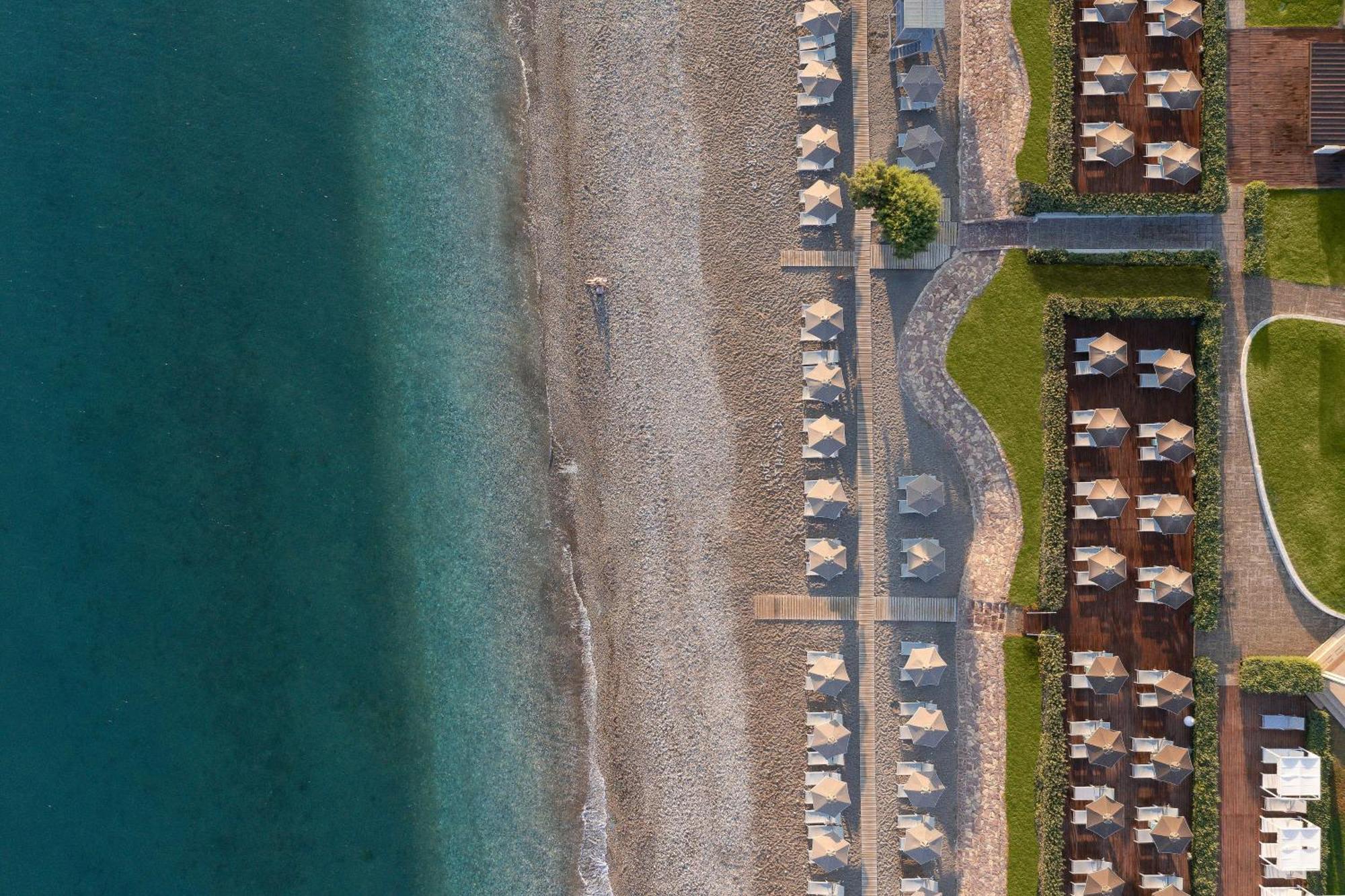 Electra Palace Rhodes إياليسوس المظهر الخارجي الصورة Aerial view of the beach