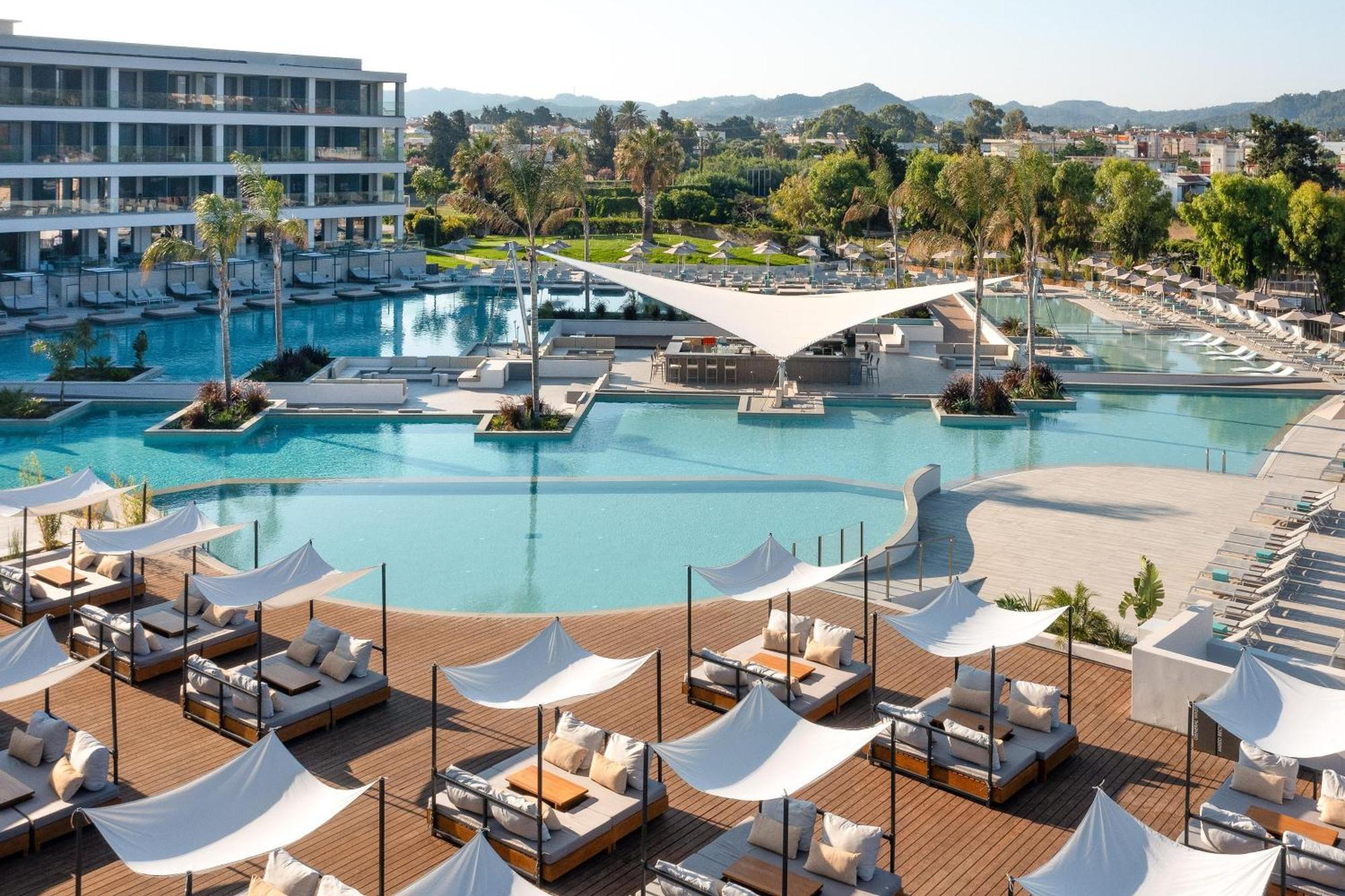 Electra Palace Rhodes إياليسوس المظهر الخارجي الصورة The resort's lagoon
